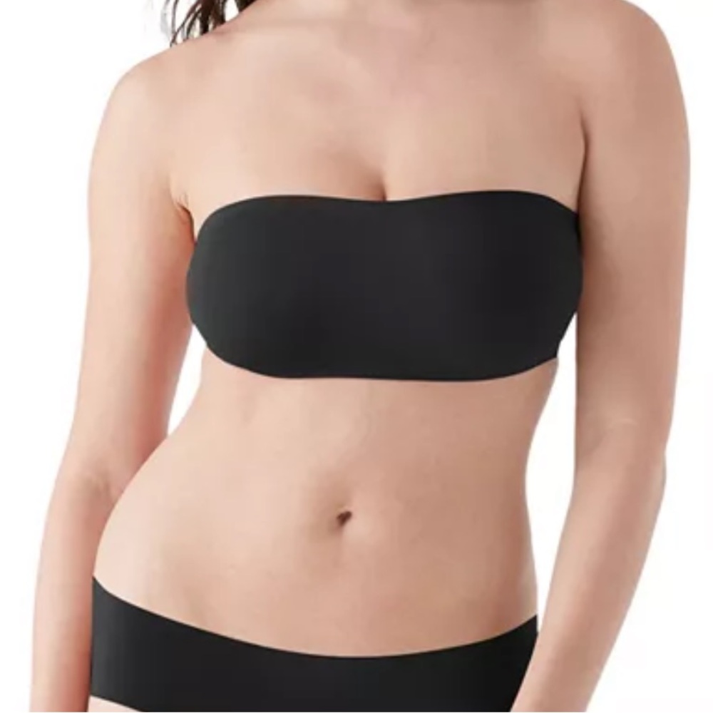 True & Co Convertible Strapless Bandeau Bra Black XS